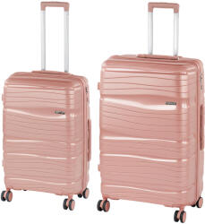 Leziter TraveLux Voyager VII gurulós bőrönd szett rosegold (LTRVBS-VII-RG) - leziter