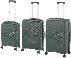 Leziter TraveLux Endure gurulós bőrönd szett sötétzöld (LTREBS-DG) - leziter