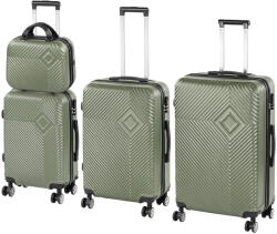 Leziter TraveLux Pro XXV gurulós bőrönd szett olajzöld (LTRPBS-XXV-OG) - leziter