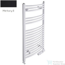 Radeco ADAMO AD1-600/L 490x650 törölközőszárítós radiátor, MERKURY 8 (selyemfényű fekete) színben (Radeco_ADAMO_AD1_600_L_MERKURY8)