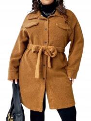 Shein Plus Size Kabát Barna Csíkkal 48-AS