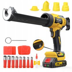 Gisam Szilikon Ragasztóhoz Nyomópisztoly, Akkumulátoros, Állítható Sebességgel (Gisam-4296)