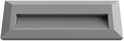 OPTONICA LED lépcsőlámpa, négyzet alakú, szürke, 3W, 4200K, természetes fehér, 100 lm, IP65, Optonica, 7520 (7520)