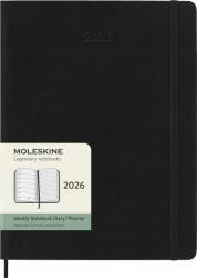 Moleskine Napló 2026 XL (B5) Hetilap Puhafedeles Fekete (8056999275266)