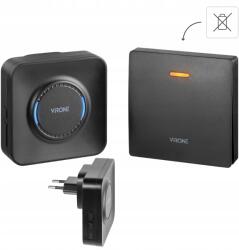 VIRONE Vezeték nélküli kapucsengő 200m akkumulátor nélküli kinetikus vízálló IP44 (DB-8/B)