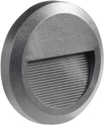 OPTONICA LED lépcsőlámpa kerek, szürke, 2W, 3000K, meleg fehér, 80 lm, IP65, Optonica, 7507 (7507)