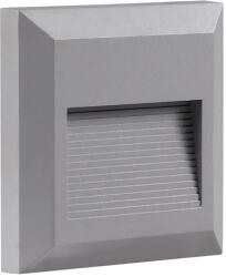 OPTONICA LED lépcsőlámpa, négyzet alakú, szürke, 2W, 4200K, természetes fehér, 80 lm, IP65, Optonica, 7514 (7514)