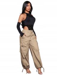 Shein Bézs Hosszú Farmer Nadrág Casual 34 Ljg