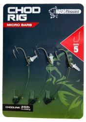 Nash Chod Rig előke 5 szakállas horoggal (T6301)