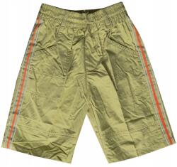  Gyerek Rövidnadrág Nadrág Bézs Olíva 134 CM Gumis MODELL: 1186D (KRÓTKIE SPODENKI BEŻOWE W ZIELONE 1186D)