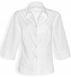  Női Ing 3/4-ES Ujjú Profi Pincérnő Ruha Munkaruha Fehér 34