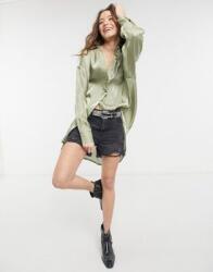 Topshop Zöld Szatén Gombos Ing 40 Rnm