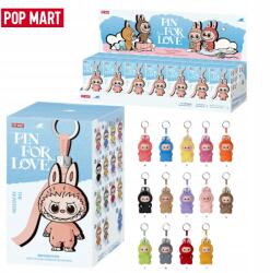 POP MART Kulcstartó Labubu figura The Monster Pin For Love BlindBox Szuper Minőség