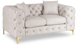  SORRENTO 2S kétszemélyes kanapé, krém bársony (ME-ME-SORRENTO2S-KR-V-SOF)