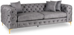  SORRENTO 3S háromszemélyes kanapé, szürke bársony (ME-ME-SORRENTO3S-P-V-SOF)