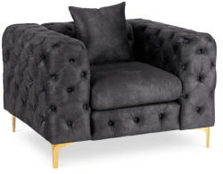  SORRENTO 1S fotel, fekete bársony (ME-ME-SORRENTO1S-CZ-V-FW)