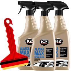 K2 Alaska Max Fagyálló Tükörüveg Spray Téli Kaparó Sárgaréz
