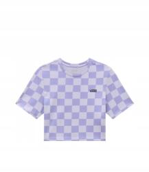 Vans Női lila kockás Vans Checker Crew Crop II Cosmic Sky-XS póló (VN000GB5CR21)
