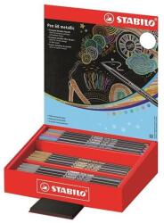 STABILO Filctoll STABILO Pen 68 metallic 60db-os asztali display fekete teszttömbbel (68/60-8-4)