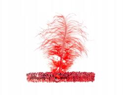 Kraszek Retro fejpánt tollal piros Újév Szilveszter (EK-A118)