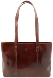  Valódi bőr női táska barna színű luxus válltáska (en-13985-brown)