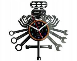 Evevo Autószerelő Műhely Óra Mechanika Motor Autó Falióra Tábla (X0033)