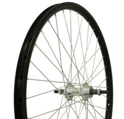 Neuzer kerék 24-es hátsó duplafalú rmx fekete felni menetes alu agy ezüst