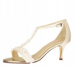  Magassarkú Cipő Magassarkú Szandál Szilveszteri Esküvőre Krémszínű 40, 5 (MIRABELLE)