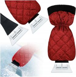 Korbi Autó Szélvédő Kaparó Hóeltakarító Piros Kesztyű SKR12