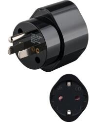 Adaptor calatorie CEE 7/3 Schuko mama la priza US /Japonia Tip B /NEMA 5-15 /3 pini negru (028-293)