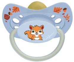 Baby Bruin Játszócumi Mókus, kék, világító karika latex cseresznye (méret: 1) 0 - 6 hó - diaper