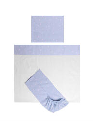 Lorelli Tiny Dream Trio ágynemű garnitúra 60x120 - Train Blue - aprotalpak