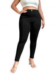 Shein Fekete Plus Size Leggings Magas Derékkal És 46 1JG Varrásokkal