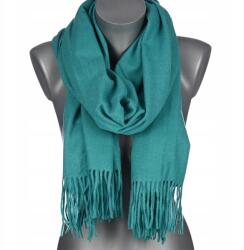 Versoli Türkiz Gyönyörű elegáns női sál meleg divatos egyszínű rojtos (FG-33turkus)