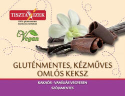 Tiszta Ízek Kakaós-vaníliás omlós keksz 180g Tiszta Ízek gluténmentes, kézműves