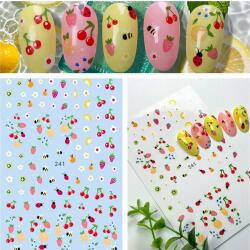  Körömmatrica 241 - gyümölcs, virág