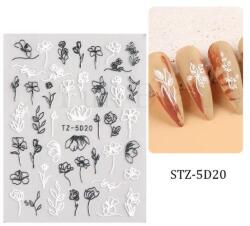  Körömmatrica - STZ-5D20 virág