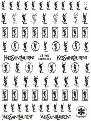  Körömmatrica - CB-092 black Fashion