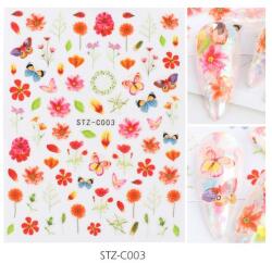  Körömmatrica - STZ-C003 virág