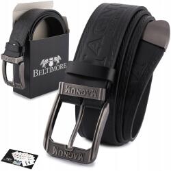 Beltimore Öv férfi öv 4cm széles klasszikus fekete Beltimore farmer (E04_110)