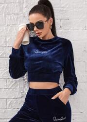 Shein Sötétkék Női Hosszú Ujjú Pulóver 36 V4F