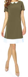 Bergamo Ruha Rövid Térdig Érő Tunika Rövid Ujjú Khaki Xs 34 MODELL: 615