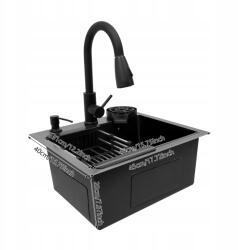 Indes 1/2"-es konyhai mosogató kihúzható csapteleppel, konyhai mosogató 45*40CM (JZSKGW-003000)