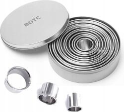 BOTC Sütőformák süteményekhez, Kerek 12 darabos készlet (fém) (cookie cutter)
