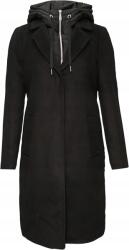 s.Oliver Fekete Női Steppelt Kabát Gyapjú Kapucnival 38 Jyf