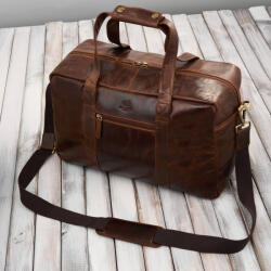 Paolo Peruzzi Nagy, tágas férfi bőr utazótáska | barna