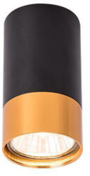 Masterled Felületre szerelhető halogéncsöves spotlámpa GU10, kerek, fekete-arany, Klemens Masterled (LVTLAM0906)