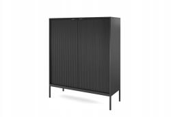 Dekoracja Domu Aura komód 104 cm Fekete - modern komód fém kerettel (PK0003)