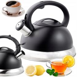 Koko Univerzális Vízforraló Koko 3000ML Rozsdamentes Síppal Indukciós Gáz Fekete (5902041305883)