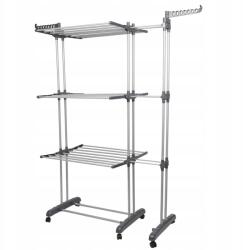  Mosó-szárítógép Függőleges Összecsukható Nagy 3 Szintes Kerekes Szürke (B0DSJ1F8NJ) Ruhaszárító